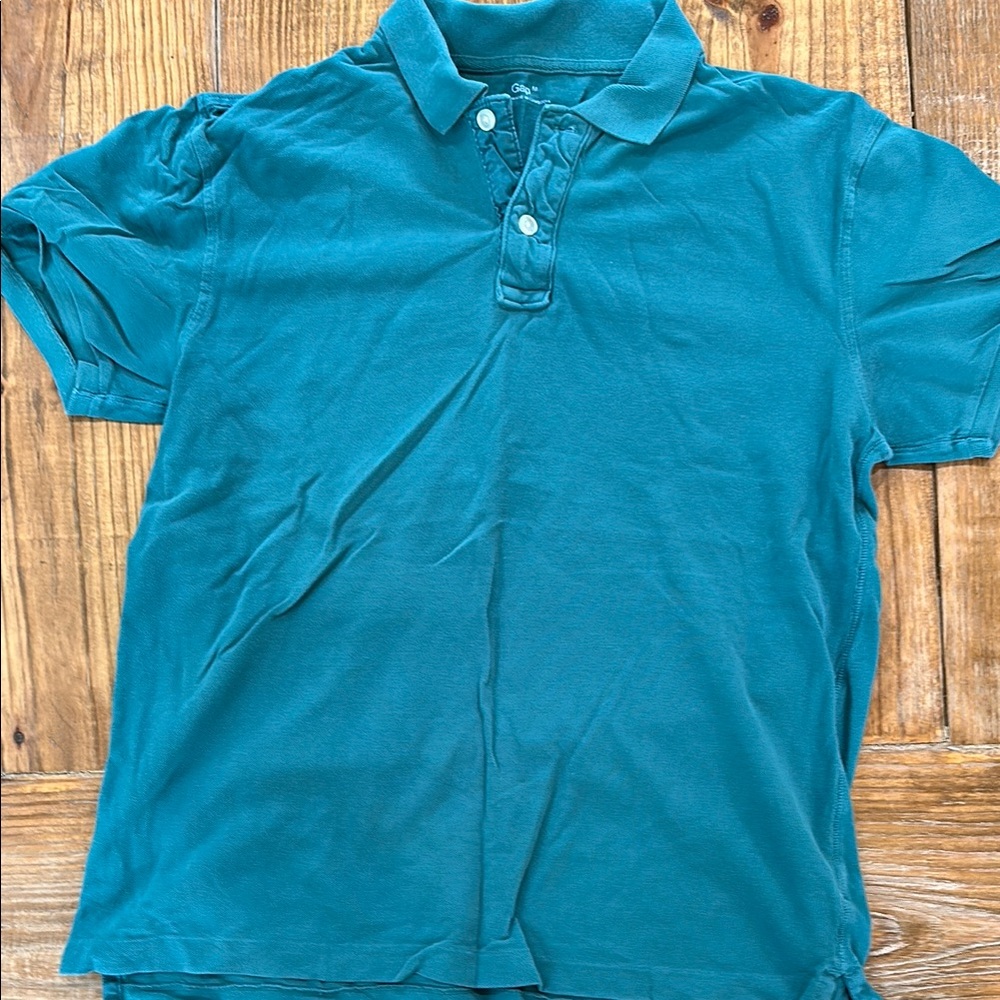GAP Teal Polo Shirt Classic Short Sleeve